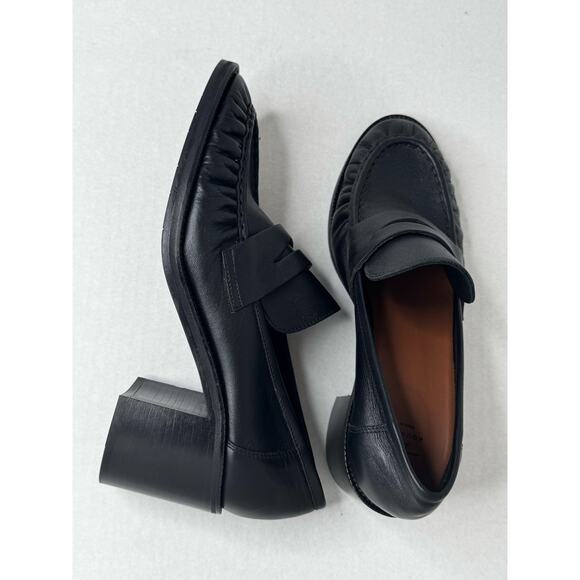 Aquatalia Josette Classic Retro Y2K Nappa Heel Mocasines in Black size 11 - Picture 3 of 11